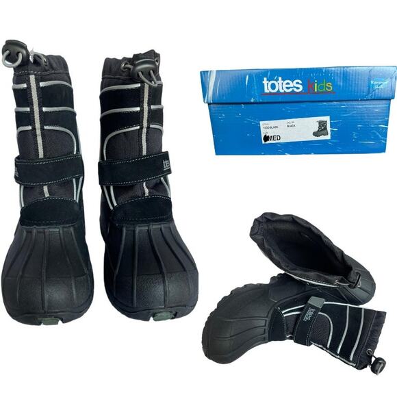 💎✨SALE✨💎NIB Totes TODD Black boots for kids - Picture 1 of 7